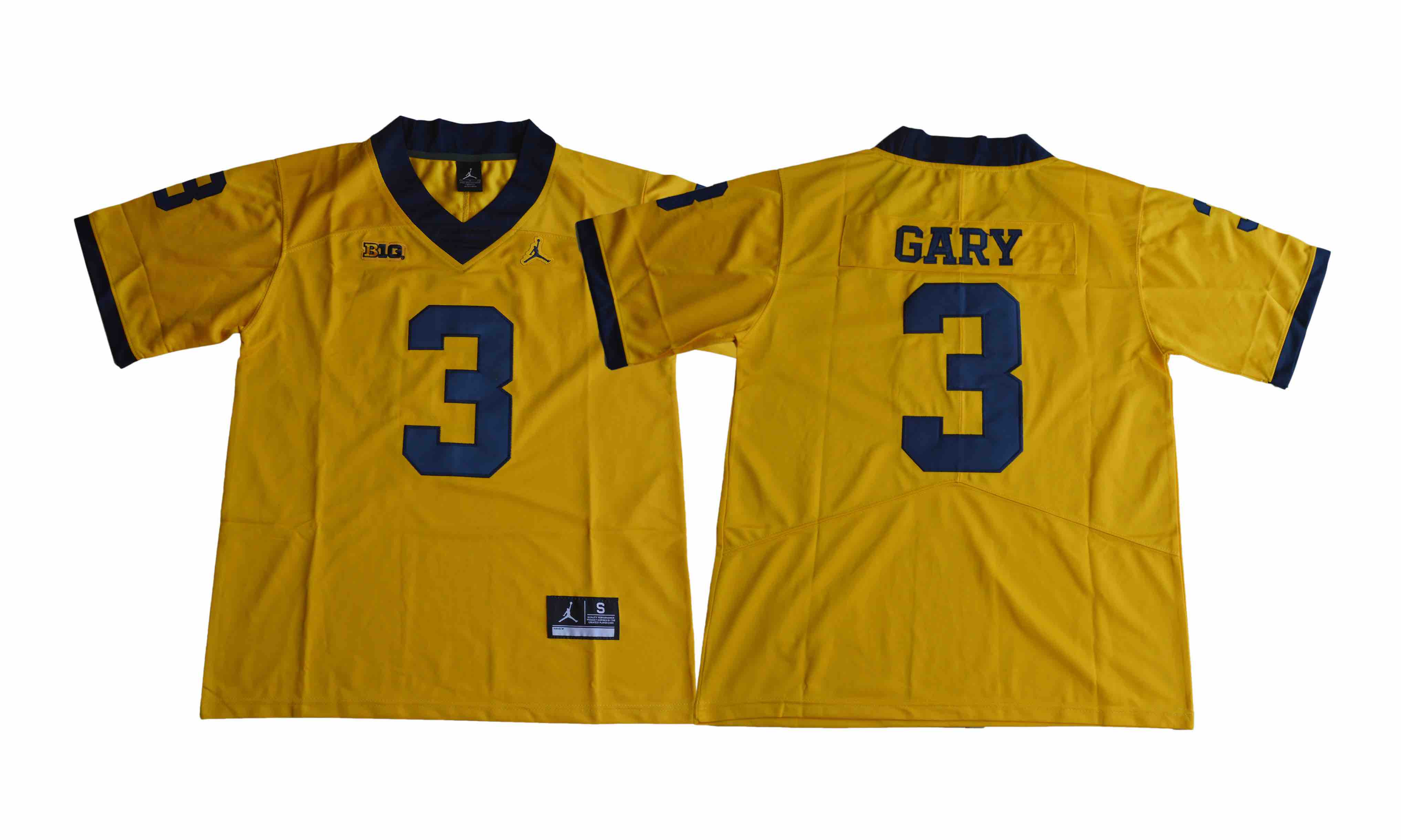 NCAA Michigan Wolverines #3 Gary College Yellow Jersey