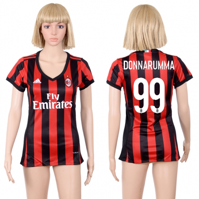 Womens Soccer Club AC Milan #99 Donnarumma Home Jersey