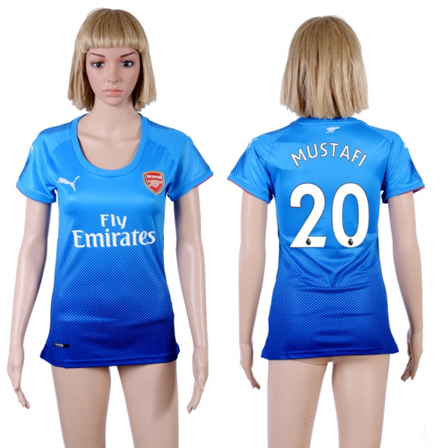 2017 Womens Soccer Arsenal #20 Mustafi Away Jersey