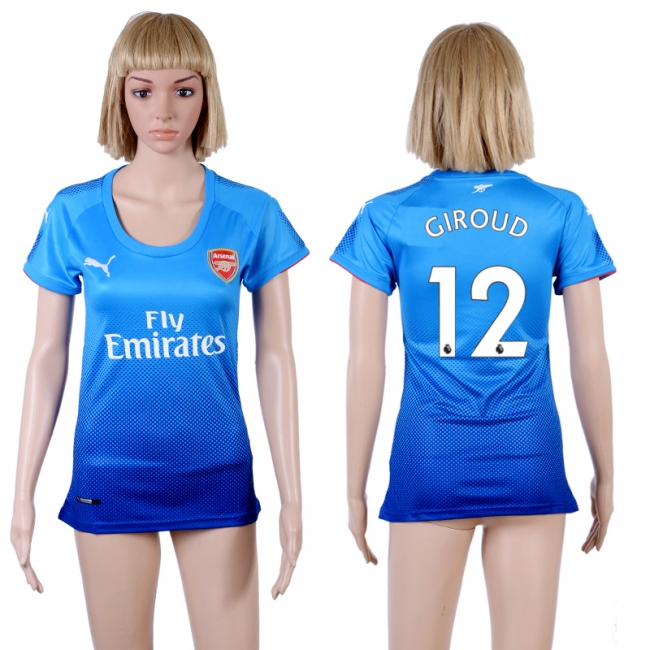 2017 Womens Soccer Arsenal #12 Giroud Away Jersey