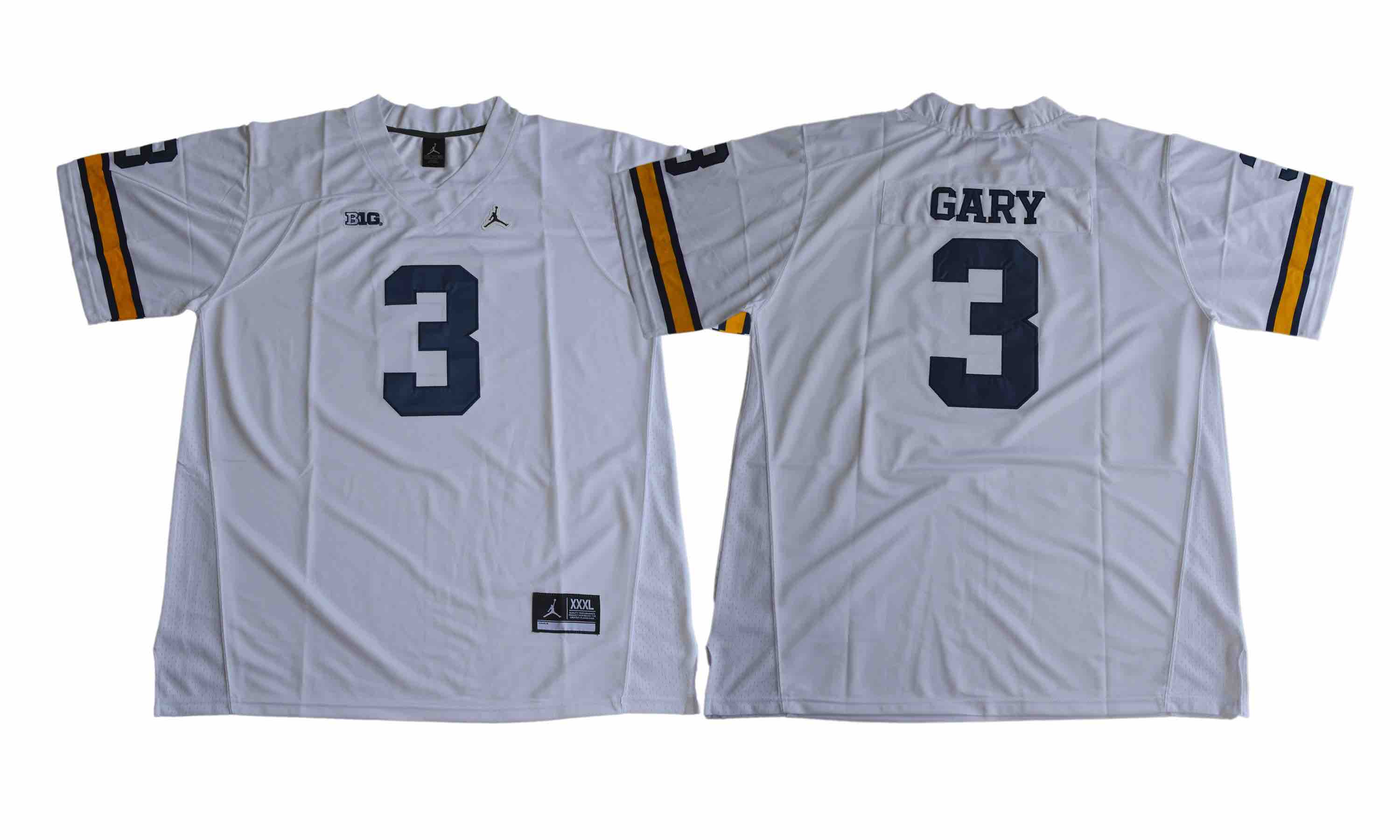 NCAA Michigan Wolverines #3 Gary College White Jersey