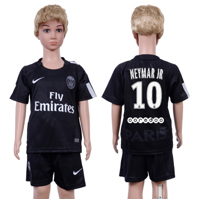 Kids 2017 Soccer Paris #10 Neymar JR Away Jersey