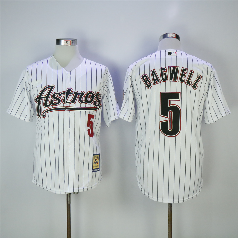 MLB Houston Astros #5 Bagwell White Throwback Jersey