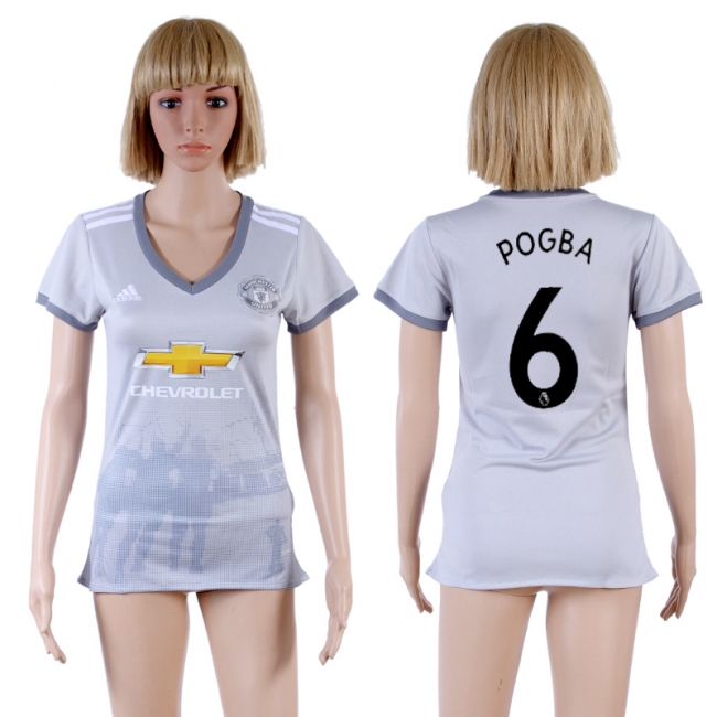 Womens Soccer Man Utd. #6 Pogba Away Jersey