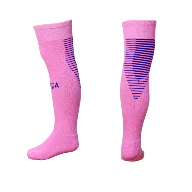 Kids Barcelona Away Pink Socks