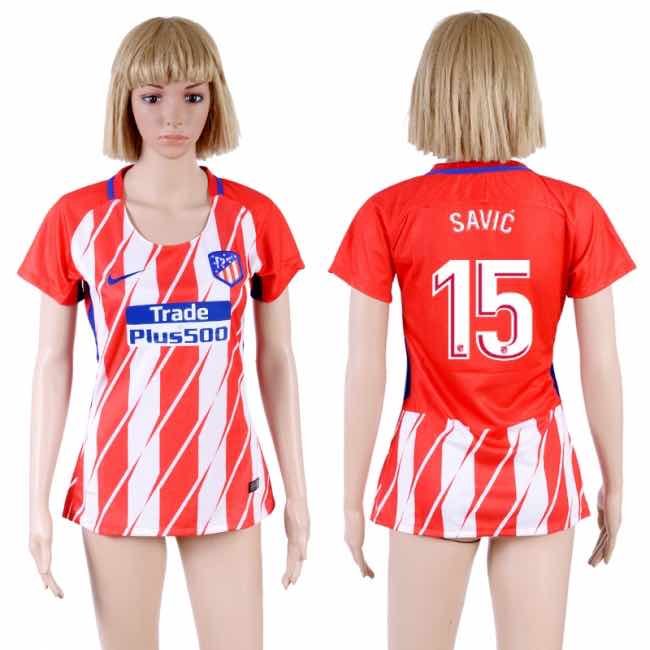 Womens Soccer Club Madrid S.A.D #15 Savic Home Jersey