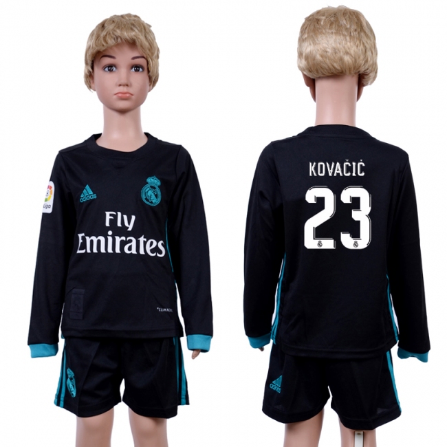 2017 Soccer Real Madrid #23 Kovacic Away Kids Jersey 