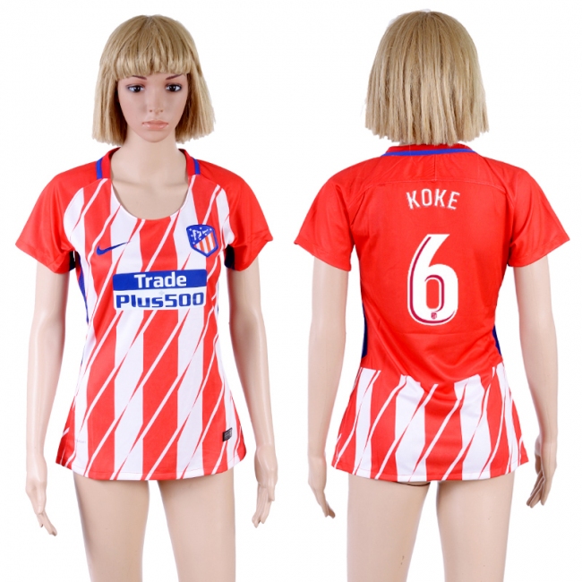 Womens Soccer Club Madrid S.A.D #6 Koke Home Jersey