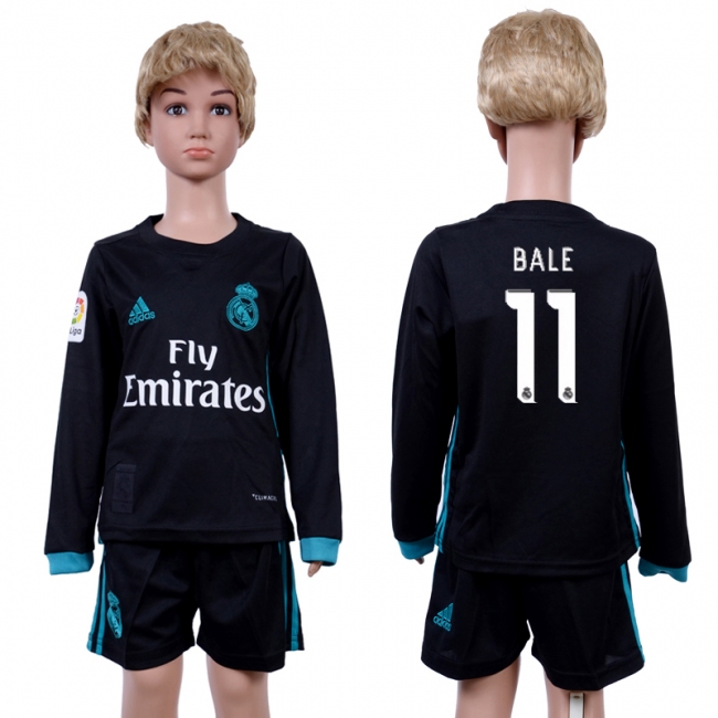 2017 Soccer Real Madrid #11 Bale Away Kids Jersey 