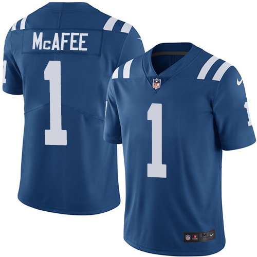 NFL Indianapolis Colts #1 McAFEE Blue Vapor Limited Jersey