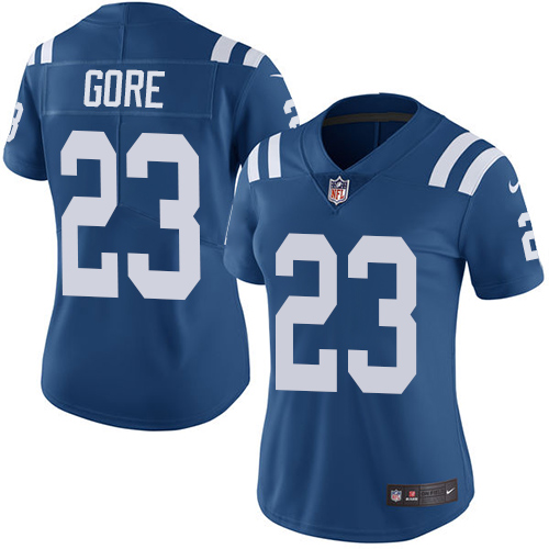 Womens NFL Indianapolis Colts #23 Gore Blue Vapor Limited Jersey