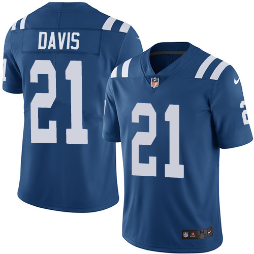 NFL Indianapolis Colts #21 Davis Blue Vapor Limited Jersey