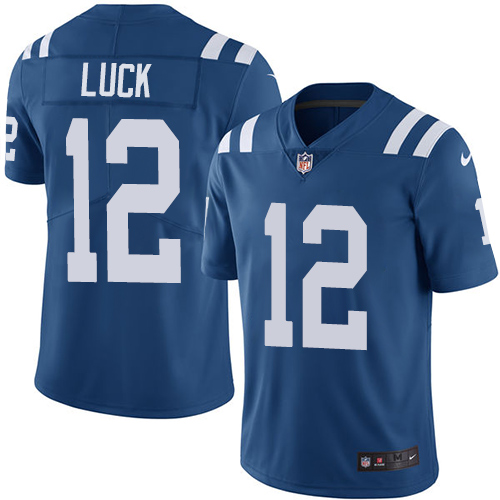 NFL Indianapolis Colts #12 Luck Blue Vapor Limited Jersey