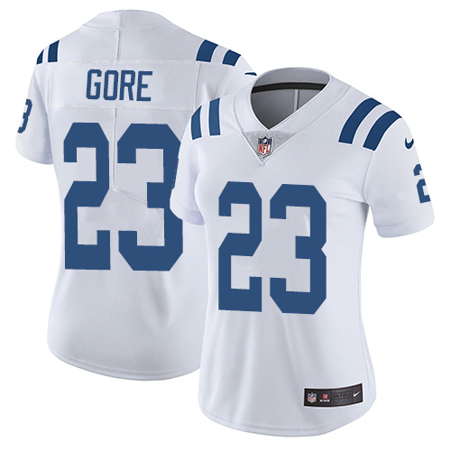 Womens NFL Indianapolis Colts #23 Gore White Vapor Limited Jersey