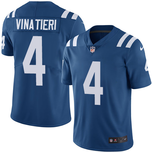 NFL Indianapolis Colts #4 Vinatieri Blue Vapor Limited Jersey