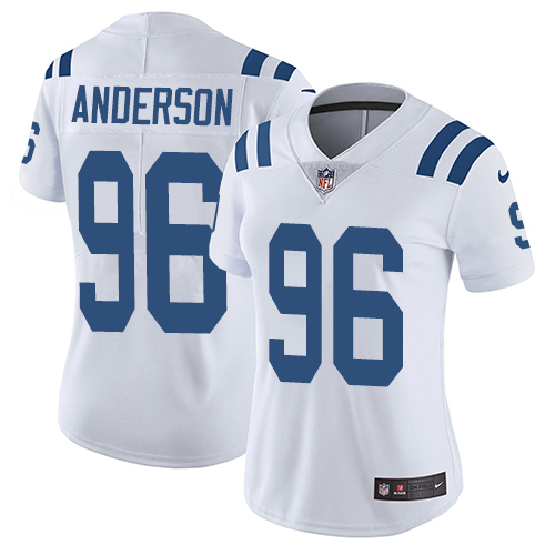 Womens NFL Indianapolis Colts #96 Anderson White Vapor Limited Jersey