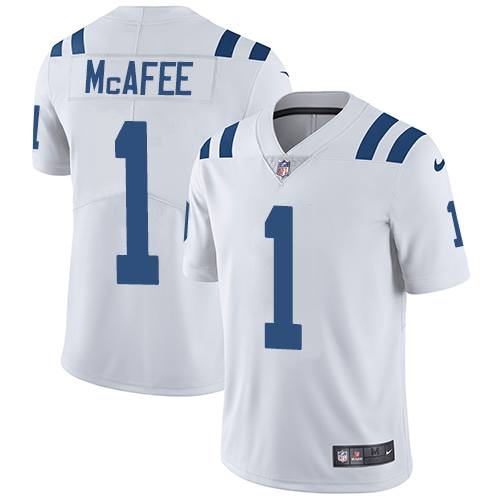NFL Indianapolis Colts #1 McAFEE White Vapor Limited Jersey