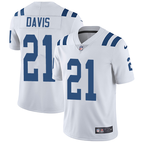 NFL Indianapolis Colts #21 Davis White Vapor Limited Jersey