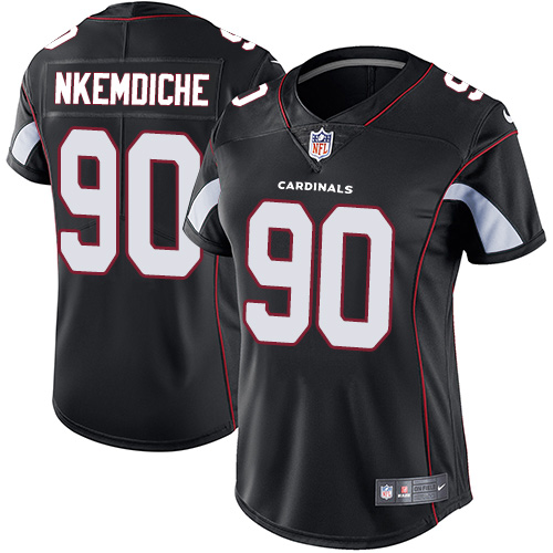 Womens NFL Arizona Cardinals #90 Nkemdiche Black Vapor Limited Jersey