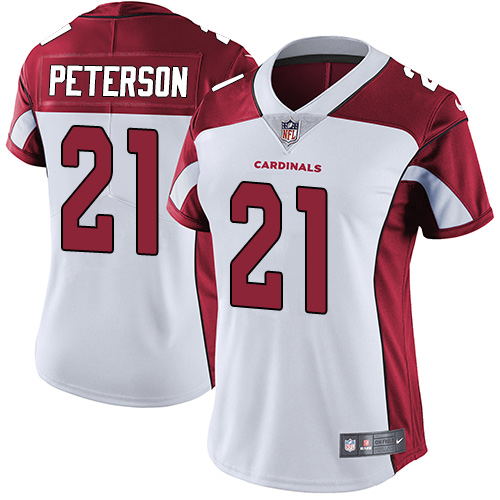 Womens NFL Arizona Cardinals #21 Peterson White Vapor Limited Jersey