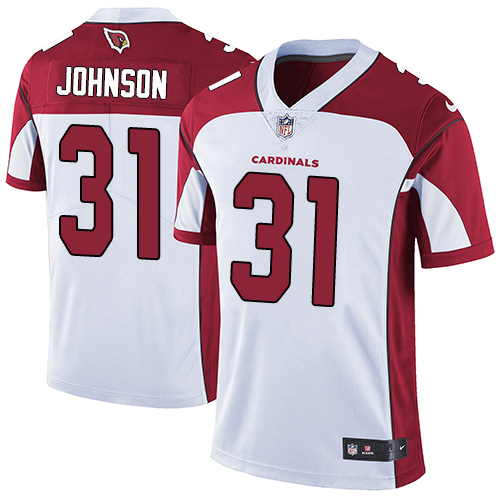 NFL Arizona Cardinals #31 Johnson White Vapor Limited Jersey