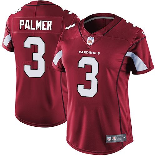 Womens NFL Arizona Cardinals #3 Palmer Red Vapor Limited Jersey