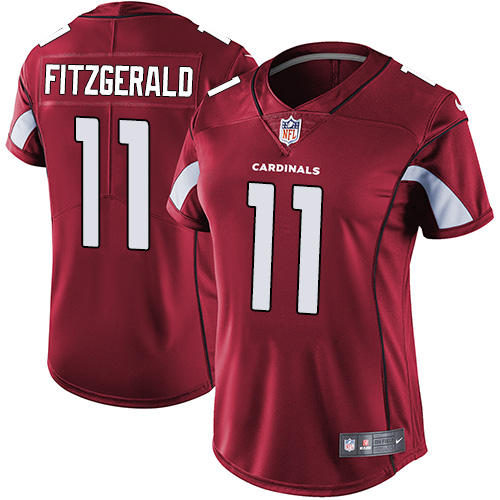 Womens NFL Arizona Cardinals #11 Fitzgerald Red Vapor Limited Jersey