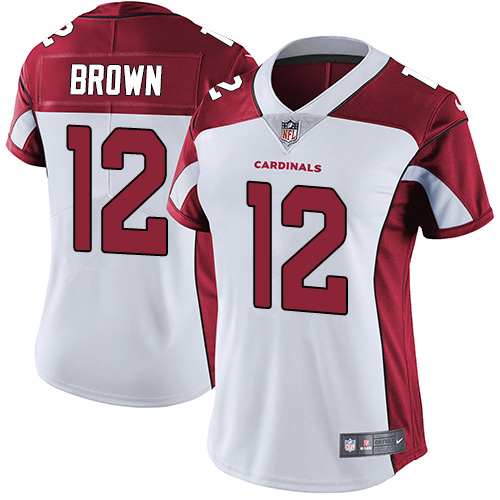 Womens NFL Arizona Cardinals #12 Brown White Vapor Limited Jersey
