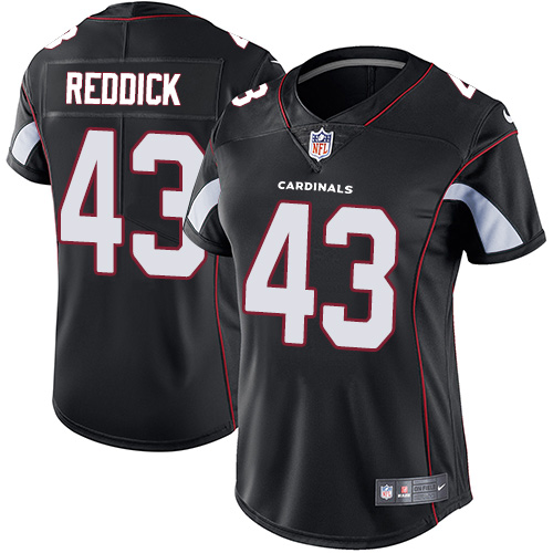 Womens NFL Arizona Cardinals #43 Reddick Black Vapor Limited Jersey