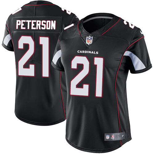 Women NFL Arizona Cardinals #21 Peterson Black Vapor Limited Jersey