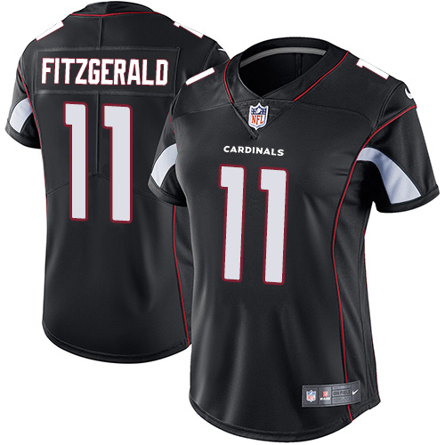 Womens NFL Arizona Cardinals #11 Fitzgerald Black Vapor Limited Jersey