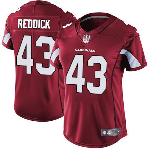 Womens NFL Arizona Cardinals #43 Reddick Red Vapor Limited Jersey