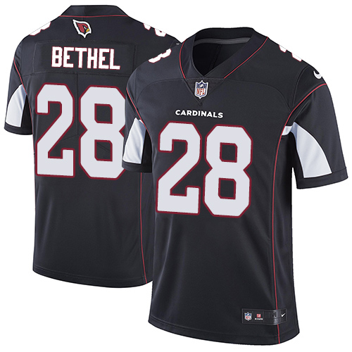 NFL Arizona Cardinals #28 Bethel Black Vapor Limited Jersey
