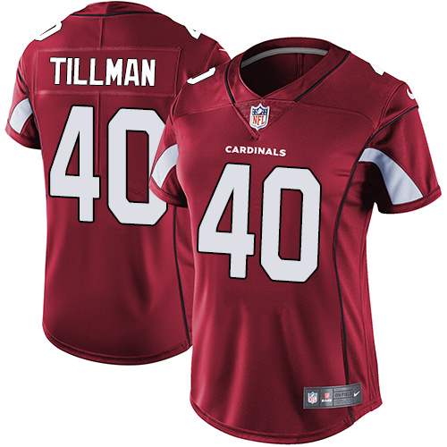 Womens NFL Arizona Cardinals #40 Tillman Red Vapor Limited Jersey