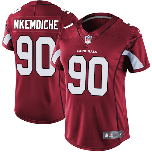 Womens NFL Arizona Cardinals #90 Nkemdiche Red Vapor Limited Jersey