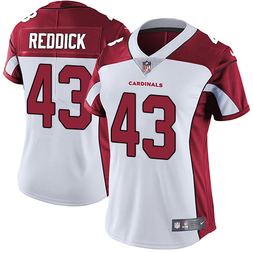 Womens NFL Arizona Cardinals #43 Reddick White Vapor Limited Jersey