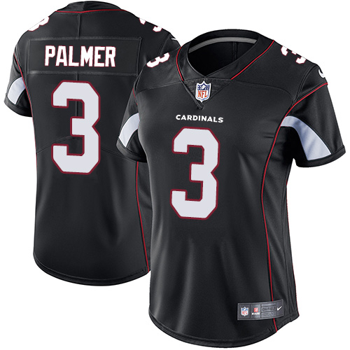 Womens NFL Arizona Cardinals #3 Palmer Black Vapor Limited Jersey