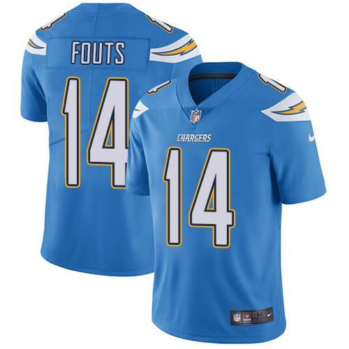 NFL San Diego Chargers #14 Fouts L.Blue Vapor Limited Jersey