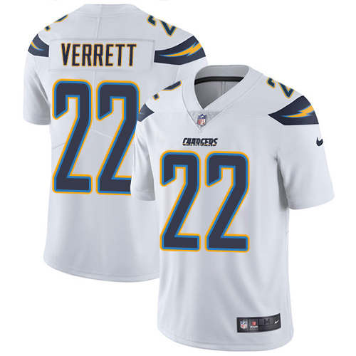 NFL San Diego Chargers #22 Verrett White Vapor Limited Jersey