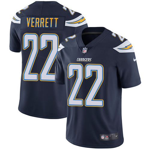 NFL San Diego Chargers #22 Verrett Blue Vapor Limited Jersey