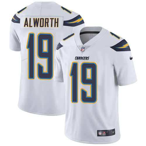 NFL San Diego Chargers #19 Alworth White Vapor Limited Jersey