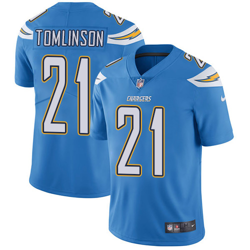 NFL San Diego Chargers #21 Tomlinson L.Blue Vapor Limited Jersey