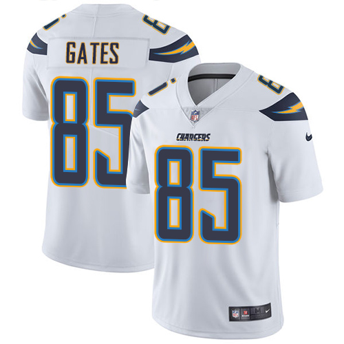 NFL San Diego Chargers #85 Gates White Vapor Limited Jersey