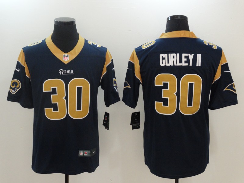 NFL Los Angeles Rams #30 Gurley II D.Blue Vapor Limited Jersey