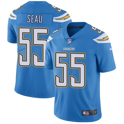 NFL San Diego Chargers #55 Seau L.Blue Vapor Limited Jersey