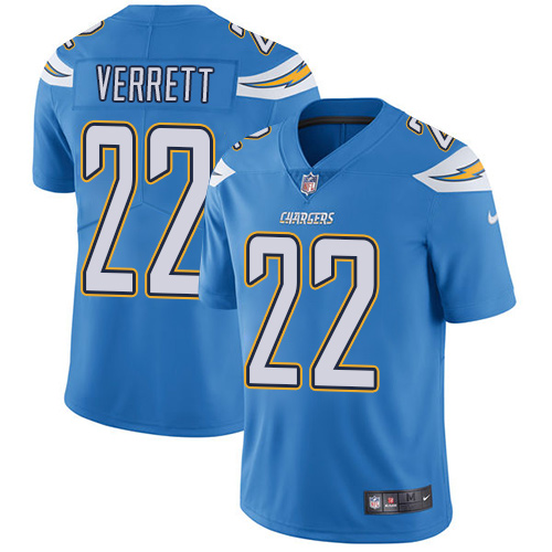 NFL San Diego Chargers #22 Verrett L.Blue Vapor Limited Jersey