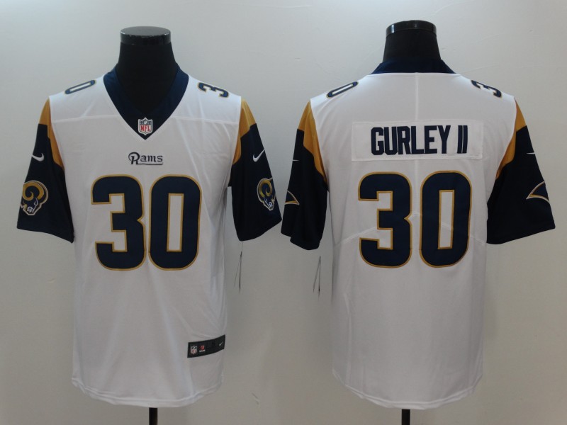 NFL Los Angeles Rams #30 Gurley II White Vapor Limited Jersey