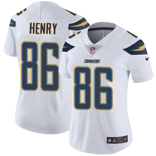 Womens San Diego Chargers #86 Henry White Vapor Limited Jersey