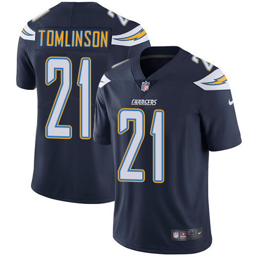 NFL San Diego Chargers #21 Tomlinson Blue Vapor Limited Jersey