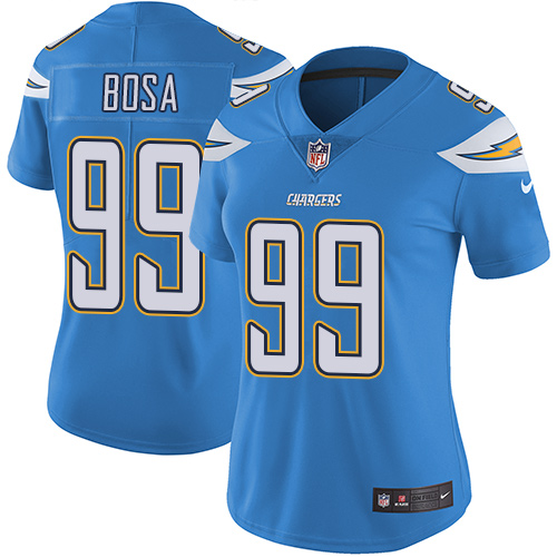 Womens San Diego Chargers #99 Bosa L.Blue Vapor Limited Jersey